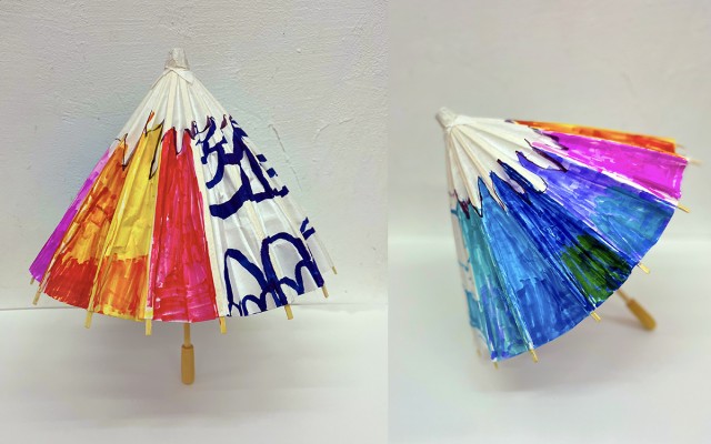 ワークショップ：「唐傘を かぶってうかぶ 富士のいろ 」